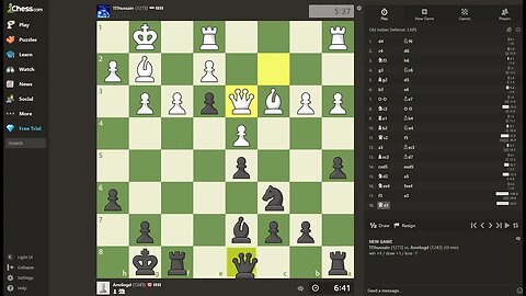 Daily Chess play - 1250s - Time Management Fail
