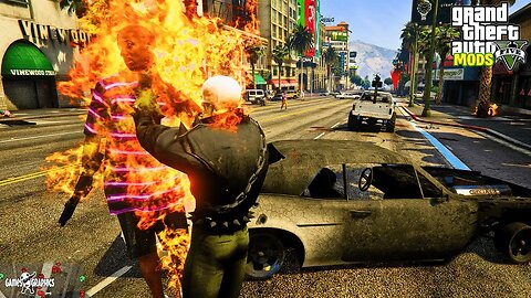 Ghost Rider Gives out FREE HUGS!!! GTA 5 MODS