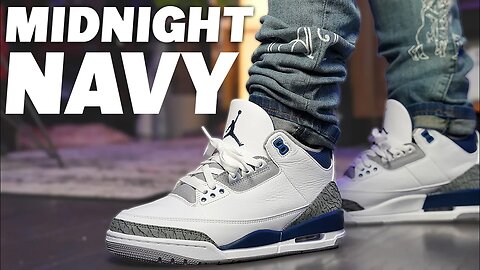 Air Jordan 3 " Midnight Navy " Review and On Foot !