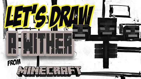Drawing A Wither from Minecraft with basic shapes & lines
