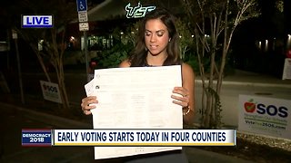 Early voting starts today in 4 counties across Tampa Bay