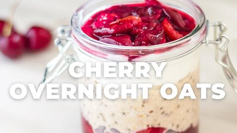 CHERRY OVERNIGHT OATS l EASY AND HEALTHY BREAKFAST RECIPE - Flavours Treat
