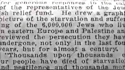 The "6 Million Jews" number was used as Propaganda long before the 2nd World War! 🤥