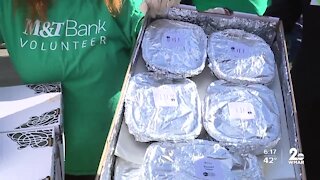 Saying thanks to healthcare workers, M&T Bank volunteers deliver meals to Grace Medical Center employees