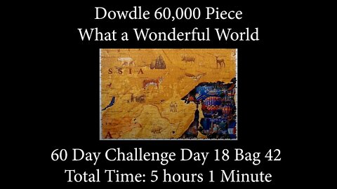 60,000 Piece Challenge What a Wonderful World Jigsaw Puzzle Time Lapse - Day 18 Bag 42!