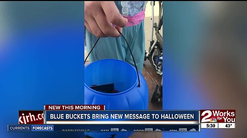 Blue buckets this Halloween to raise awareness for autism