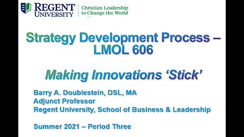 LMOL 606 - Period Three - Making Innovations 'Sticky'