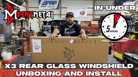 Bent Metal X3 Rear Glass Windshield - Unboxing and Install in under 5 Minutes