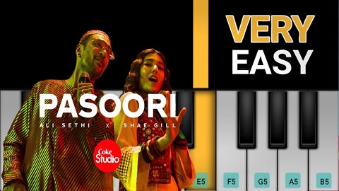 Pasoori | Coke Studio | Ali Sethi x Shae Gill | Easy Piano Tune