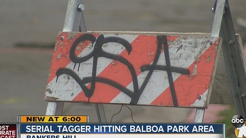 Tagger hitting area around Balboa Park