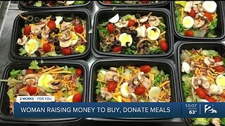 Woman raising money to buy, donate meals