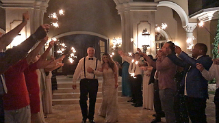 Wedding Sparkler Grand Exit at Casa Bella Estate