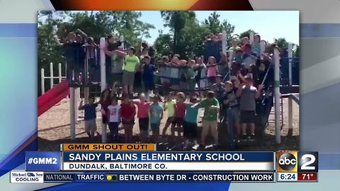Sandy Plains Elementary School students give a Good Morning Maryland shout-out