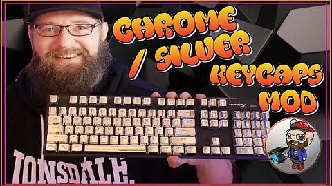 SILVER CHROME KEY-CAP MOD MODDING on a HyperX ALLOY ORIGINS Mechanical Keyboard || Changing Key-caps