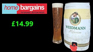 Home Bargains 5 litre Keg WEIDMANN Hefeweizen Weissbier 5.0% ABV