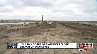 U.S. Army Corps of Engineers close breach on L575 levee