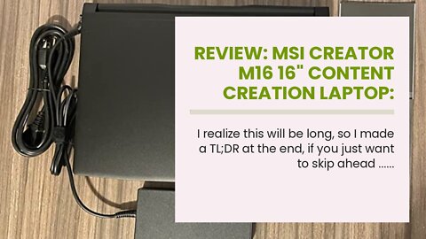 Review: MSI Creator M16 16" Content CreaTion Laptop: Intel Core i7-12650H RTX 3060 32GB 1TB NVM...