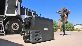 Portable Car Fridge/Freezer TORTURE Test in the Arizona Desert - Bouge RV Aspen 40, Kota & New Bike!