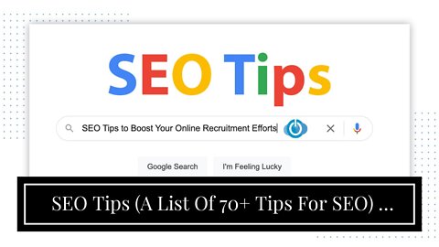 SEO Tips (A List Of 70+ Tips For SEO) - SEOSLY Fundamentals Explained