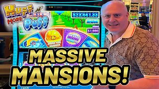 THE MOST EXCITING SLOT JACKPOT EVER RECORDED! ★ $100/SPIN MANSION FEATURE ON HUFF N MORE PUFF!