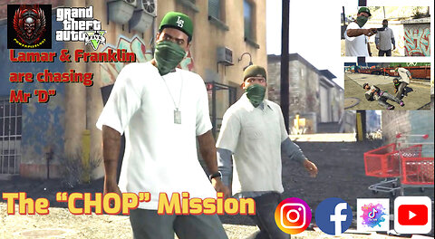 Lamar & Franklin chasing Mr ‘D’! The “Chop” Mission GTA5 Story Mode PlayStation