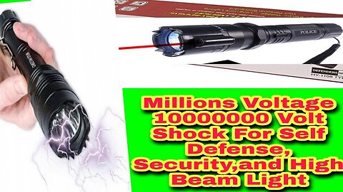 1108 Type Stun Gun | 10000000 Volt Shock | Millions Voltage Shock | High Power Light | High Flash