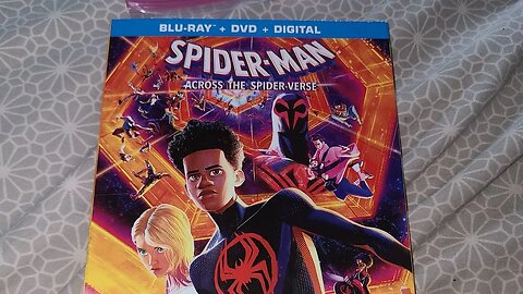 spider man across the spider verse blu ray and DVD and digital unboxing