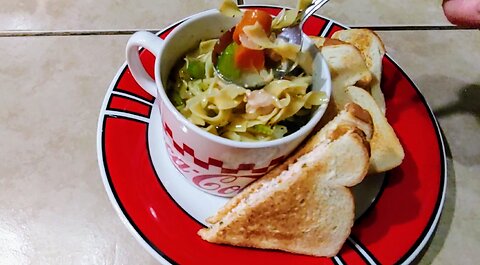 Soup-er Quick Dinner 🍽 Homemade Chicken Noodle Soup & Tuna Sandwiches