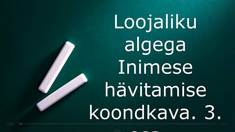 Pöördepunkt. Loojaliku algega Inimese hävitamise koondkava 3. osa