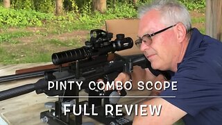 Pinty 4-in-1 rifle scope combo 3-9x32 red green green dot and laser. Full review on buck rail 1322