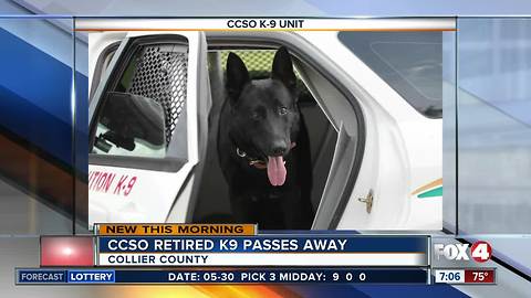 CCSO retired K9 passes away