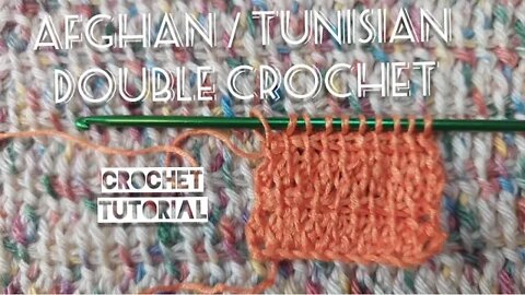 Afghan / Tunisian Double Crochet Stitch Pattern (Episode 6) Tutorial