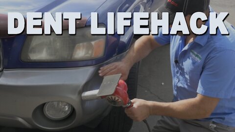 Blow Dryer Dent Removal Life Hack - Paintless Dent Removal