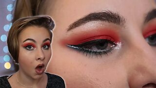 FESTIVE FLARE Red & Green Eyeshadow Look | Red & Green Eyeshadow w/ Colourpop 9-pan Palettes!