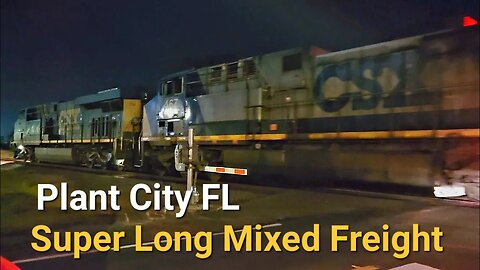 CSX mixed freight thru Plant City Florida