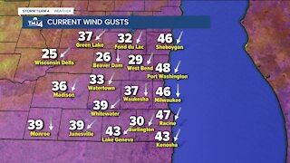 Chilly, windy Thursday with gusts up to 45 mph