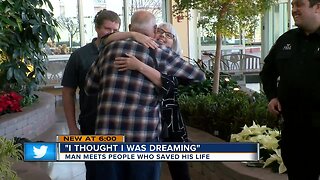'Guardian angels all over the place:' Man meets bystanders who saved his life at airport