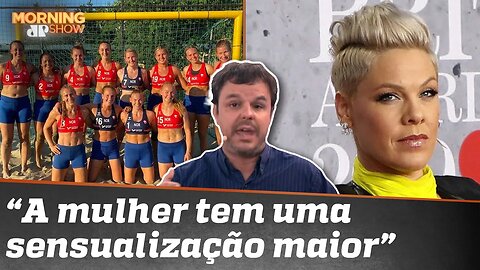 Equipe de handebol feminina se recusa a jogar de biquíni e Pink se oferece para pagar multa