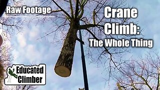 (Raw Footage) Crane Climb - The Whole Thing | Arborist Climbing, Cutting, Rigging, Cranes