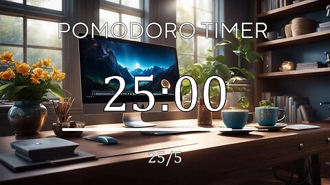 25/5 Pomodoro Technique🍃 Jazz music + Frequency for Relaxing, Studying and Working 🍃