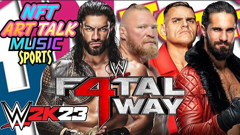 🤾🏽‍♂️ Roman Reigns 🏋🏼‍♂️ Brock Lesnar 😆 Seth Rollins 😡 Gunther WWE 2K23 Fatal Four Way Match