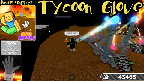 AndersonPlays Roblox [TYCOON GLOVE] Slap Battles👏 - How To Get Tycoon Glove And Showcase