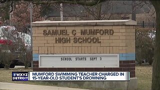 Mumford swimming teacher charged in 15-year-old student's drowning