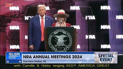 National Rifle Association 2024 with Camille & Haley singing KEEP AMERICA GREAT