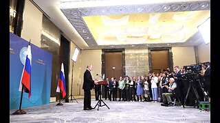 Vladimir Putin na závěr své pracovní návštěvy v Astaně odpovídal na dotazy zástupců ruských médií.