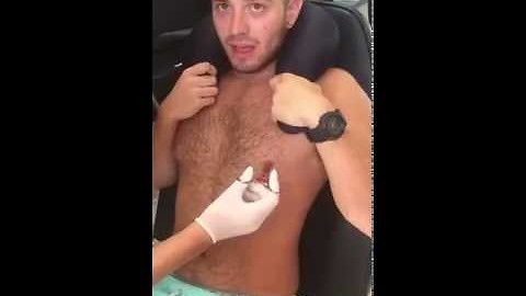 Hilarious nipple piercing procedure || Viral Video UK