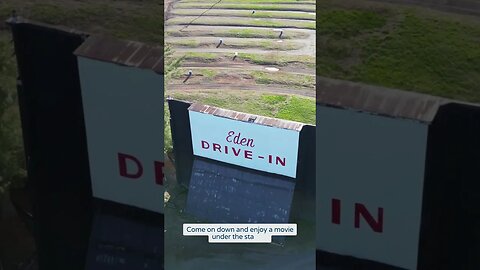 Take a ride with me as I fly over the Eden Drive In 🛸 #travel #drive-in #eden