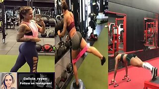 Alicia Reyes #1 - Various Exercises w/ Balance Trainer, Resistance Band, and Push-Up Bars