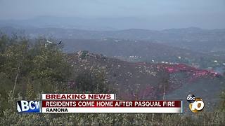 Neighbors return home after Pasqual fire