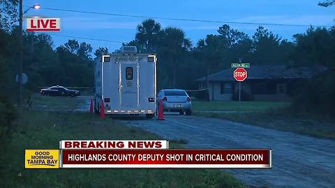 Highlands County deputy shot in critical condition